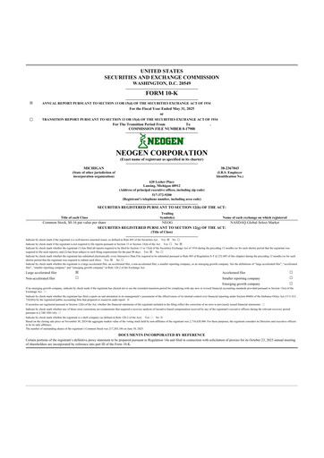 Thumbnail Neogen 10-K Annual Report 2025