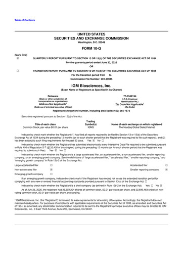 Thumbnail IGM Biosciences 10-Q Quarterly Report FY2025 