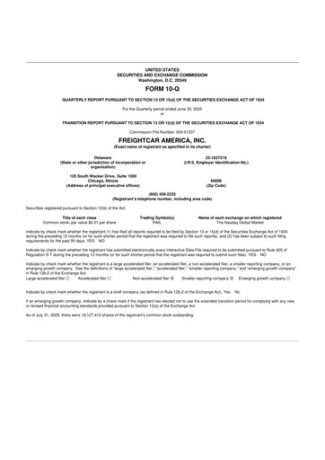 Thumbnail FreightCar America
 10-Q Quarterly Report FY2025 