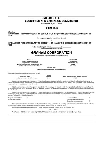 Vorschaubild Graham Corporation
 10-Q Quartalsbericht 2025 