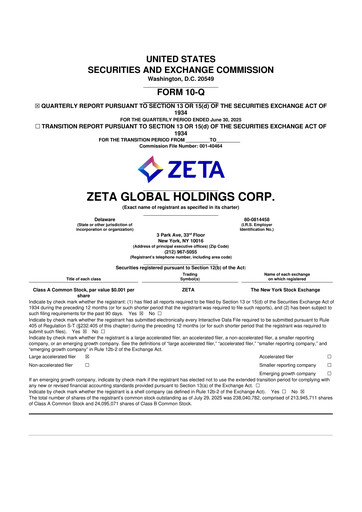 Vorschaubild Zeta Global 10-Q Quartalsbericht 2025 