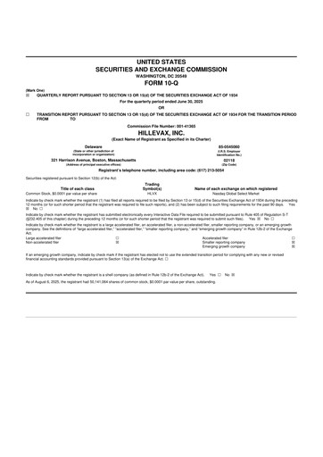 Thumbnail HilleVax 10-Q Quarterly Report FY2025 