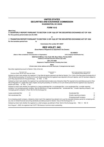 Thumbnail Red Violet 10-Q Quarterly Report FY2025 