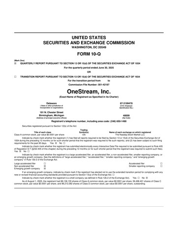 Thumbnail OneStream 10-Q Quarterly Report FY2025 