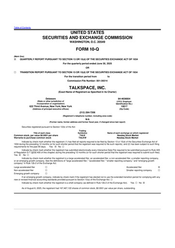 Thumbnail Talkspace 10-Q Quarterly Report FY2025 