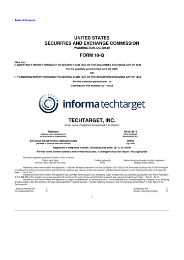 Miniature TechTarget 10-Q Rapport trimestriel 2025 