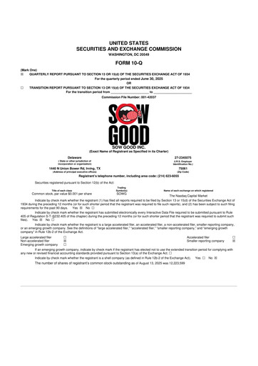 Vorschaubild Sow Good 10-Q Quartalsbericht 2025 