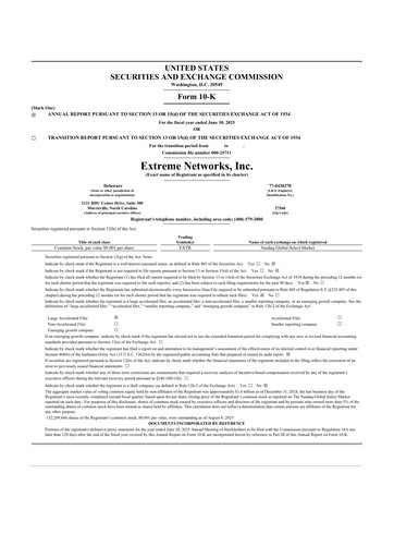 Thumbnail Extreme Networks
 10-K Annual Report 2025