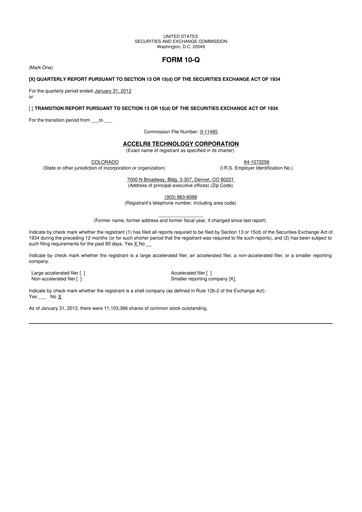 Thumbnail Accelerate Diagnostics 10-Q Quarterly Report FY2012 