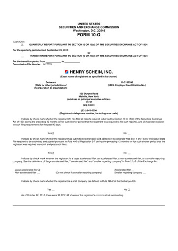 Thumbnail Henry Schein
 10-Q Quarterly Report FY2010 