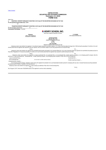 Thumbnail Henry Schein
 10-Q Quarterly Report FY2017 