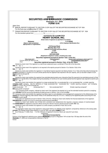 Thumbnail Henry Schein
 10-K Annual Report 2025