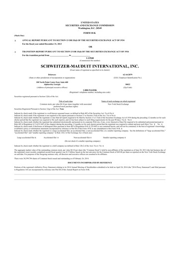 Thumbnail Mativ Holdings 10-K Annual Report 2013