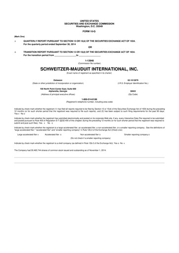 Thumbnail Mativ Holdings 10-Q Quarterly Report FY2014 
