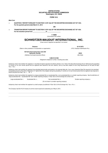 Thumbnail Mativ Holdings 10-Q Quarterly Report FY2015 