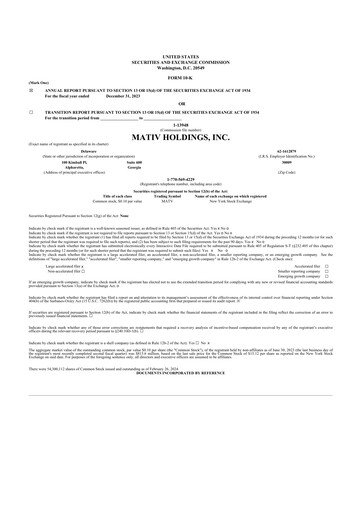 Thumbnail Mativ Holdings 10-K Annual Report 2023