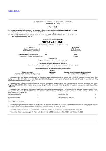 Thumbnail Novavax 10-Q Quarterly Report FY2025 