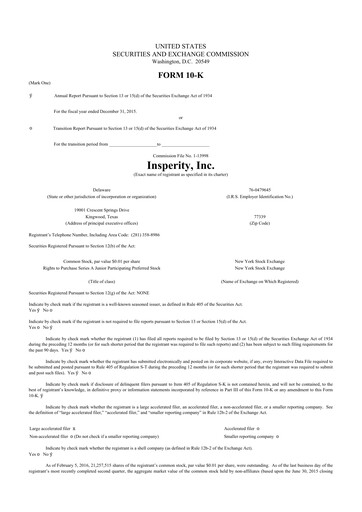 Thumbnail Insperity
 10-K Annual Report 2015