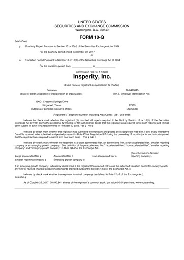 Thumbnail Insperity
 10-Q Quarterly Report FY2017 