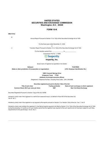 Thumbnail Insperity
 10-K Annual Report 