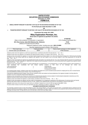 Miniature Riley Exploration Permian 10-K Rapport annuel 2025