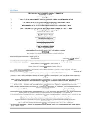 Vorschaubild Telkom Indonesia 20-F Jahresbericht 2017