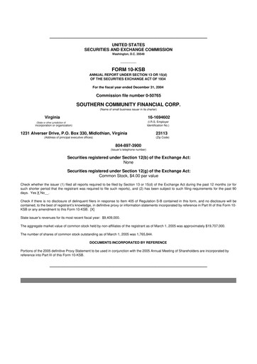 Thumbnail Village Bank and Trust Financial 10-K Annual Report 