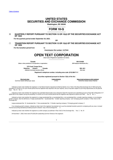 Thumbnail OpenText 10-Q Quarterly Report FY2023 