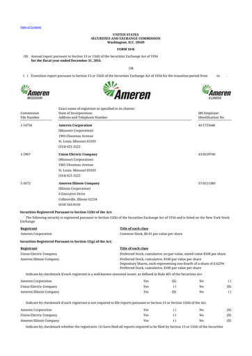 Thumbnail Ameren
 10-K Annual Report 