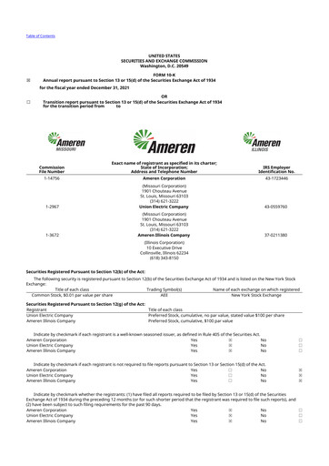 Thumbnail Ameren
 10-K Annual Report 