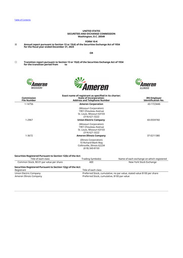 Thumbnail Ameren
 10-K Annual Report 