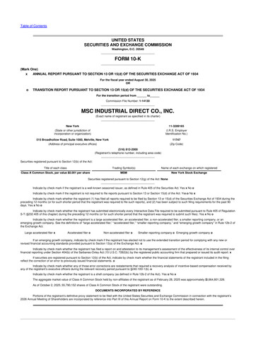 Thumbnail MSC Industrial Direct 10-K Annual Report 2025
