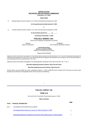 Vorschaubild FuelCell Energy
 10-Q Quartalsbericht  