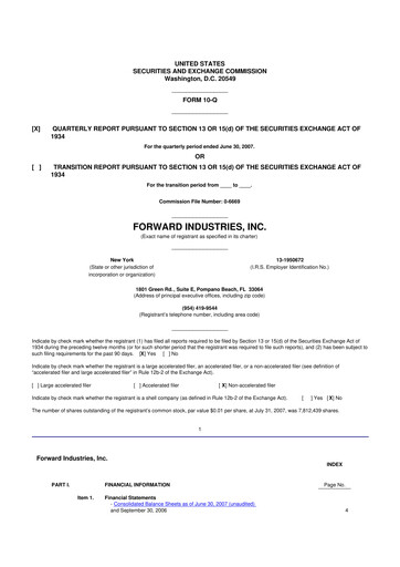 Vorschaubild Forward Industries 10-Q Quartalsbericht  