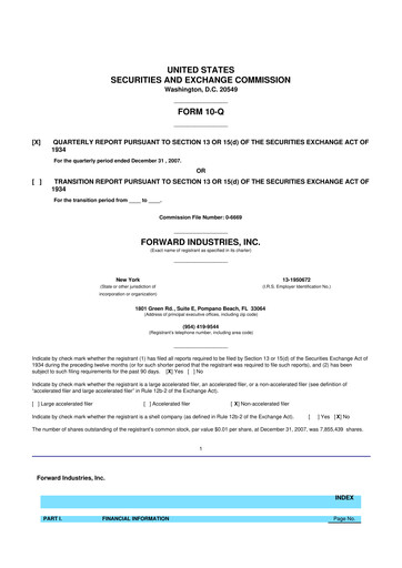 Vorschaubild Forward Industries 10-Q Quartalsbericht  