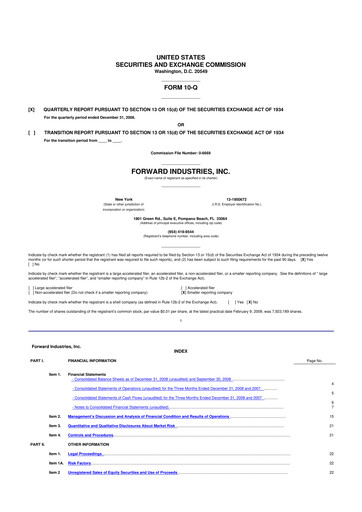 Vorschaubild Forward Industries 10-Q Quartalsbericht  