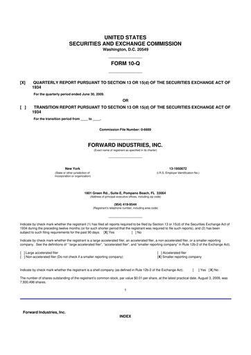Vorschaubild Forward Industries 10-Q Quartalsbericht  