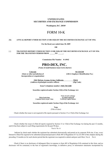Vorschaubild Pro-Dex 10-K Jahresbericht 
