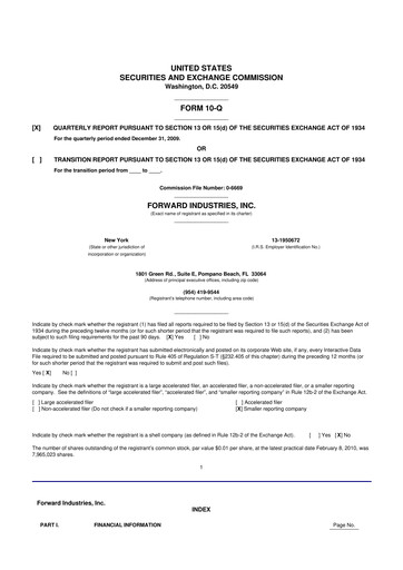 Vorschaubild Forward Industries 10-Q Quartalsbericht  