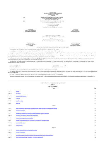 Thumbnail Alamo Group 10-K Annual Report 