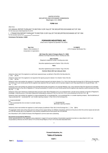 Vorschaubild Forward Industries 10-K Jahresbericht 