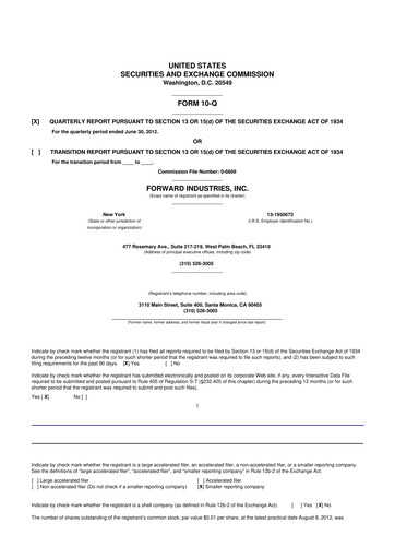 Vorschaubild Forward Industries 10-Q Quartalsbericht  