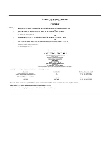 Thumbnail National Grid 20-F Annual Report 2021