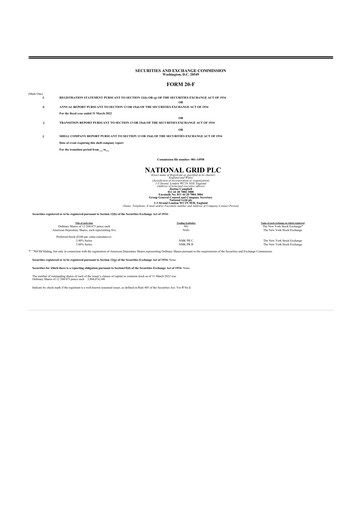 Thumbnail National Grid 20-F Annual Report 2022