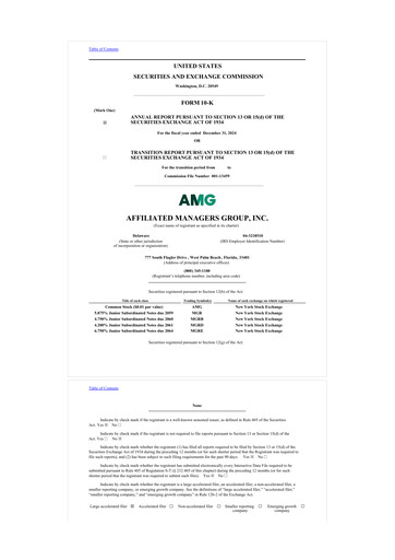 Thumbnail Affiliated Managers Group 10-K Annual Report 2024