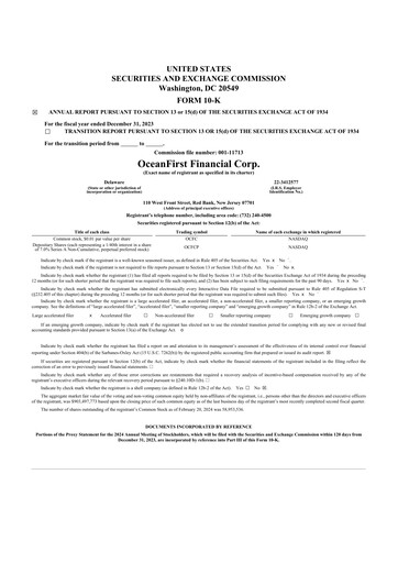 Thumbnail OceanFirst Financial 10-K Annual Report 2023