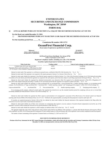 Thumbnail OceanFirst Financial 10-K Annual Report 2024