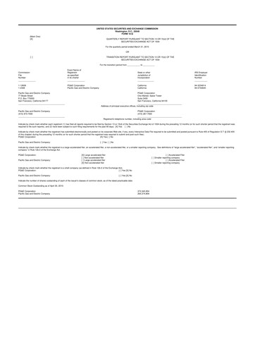 Thumbnail PG&E Corporation 10-Q Quarterly Report FY2010 