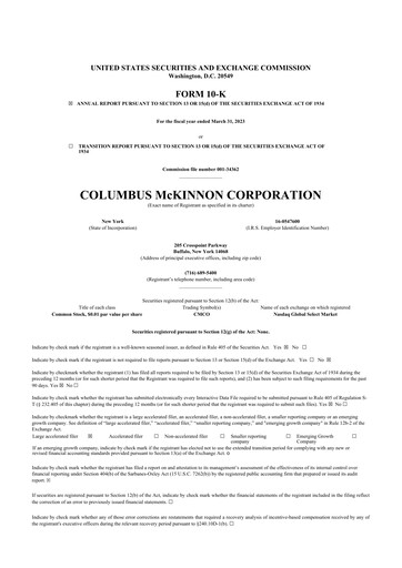 Thumbnail Columbus McKinnon 10-K Annual Report 2023