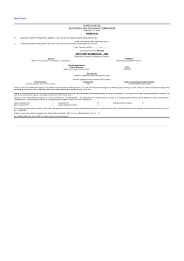 Thumbnail Lifecore Biomedical 10-Q Quarterly Report FY2023 